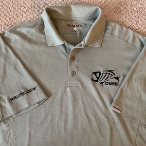 Simms  G. Lommis Skeleton Crew Fishing Polo Size L